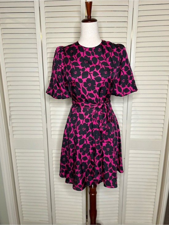 kate spade pink and black dress Kate Spade Rosa A-Line Dress, Black Multi